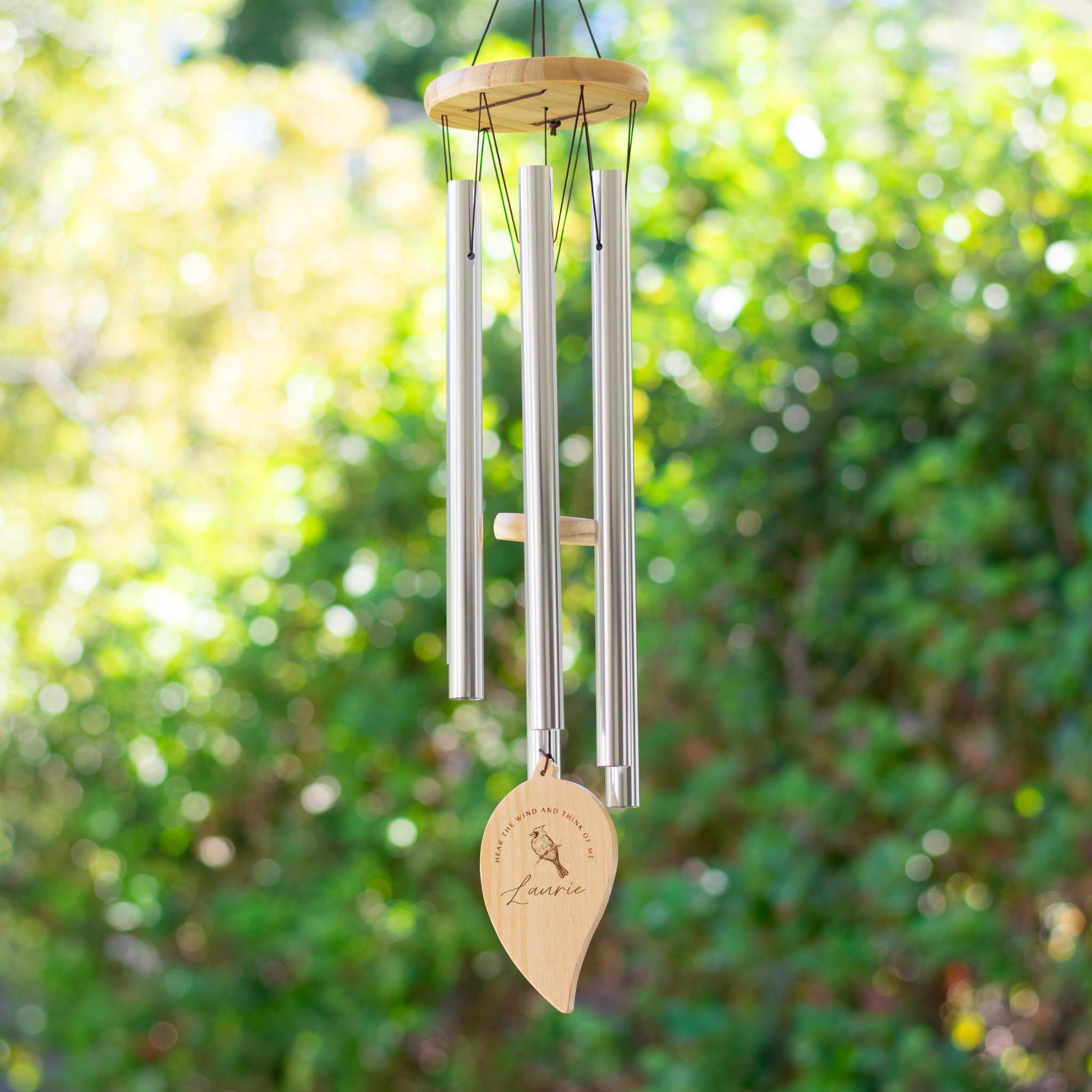Custom Hear the Wind and Think of Me Cardinal Wind Chime image number null